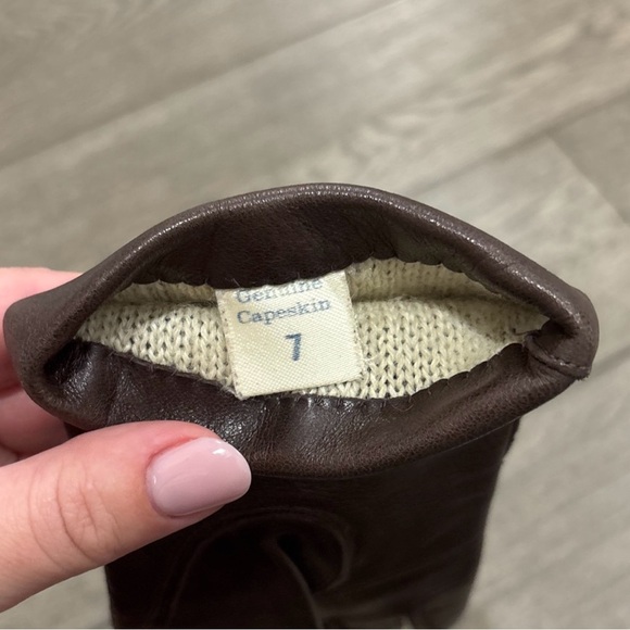 Vintage Brown Leather Women's Gloves - Picture 7 of 7